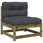 Casa si Gradina - Gradina si terasa - Mobilier exterior - Canapele si fotolii gradina - Canapea de gradina fara cotiere, cu perne și taburet, tratat natural, model armless sofa - Infinity.ro