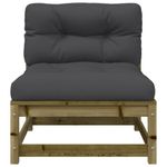 Casa si Gradina - Gradina si terasa - Mobilier exterior - Canapele si fotolii gradina - Canapea de gradina fara cotiere, cu perne și taburet, tratat natural, model armless sofa - Infinity.ro
