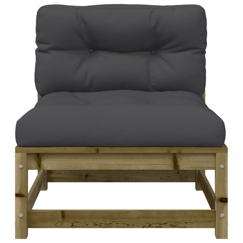 Casa si Gradina - Gradina si terasa - Mobilier exterior - Canapele si fotolii gradina - Canapea de gradina fara cotiere, cu perne și taburet, tratat natural, model armless sofa - Infinity.ro