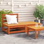 Casa si Gradina - Gradina si terasa - Mobilier exterior - Canapele si fotolii gradina - Canapea de gradina fara brate cu taburet, pin brun - Infinity.ro