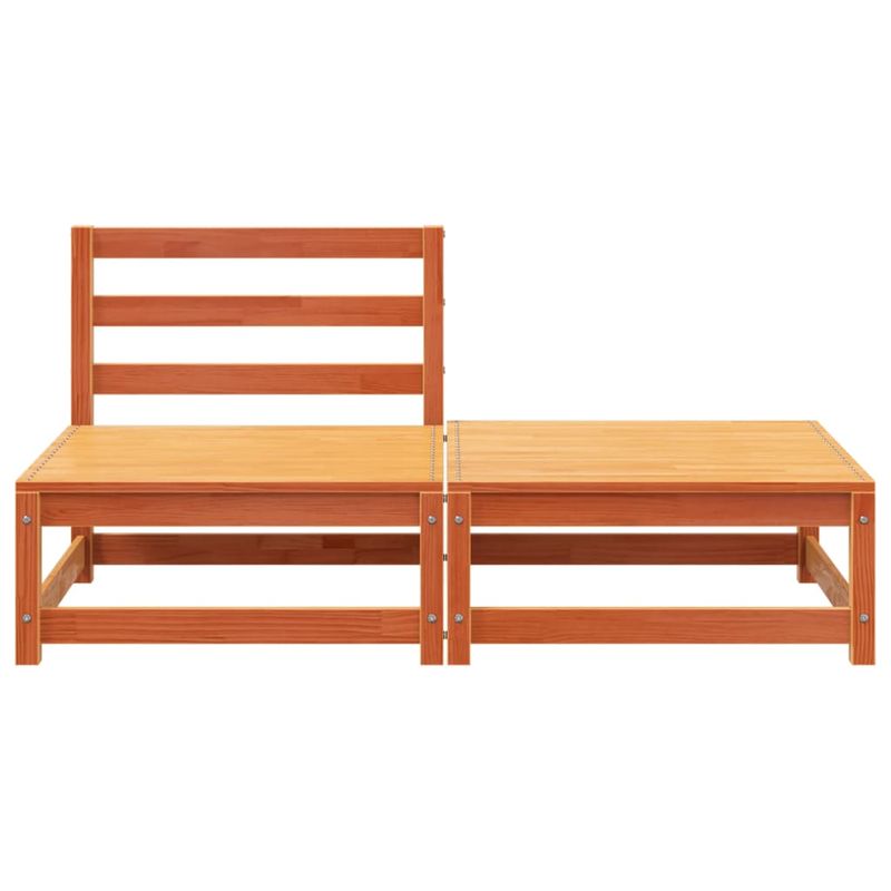Casa si Gradina - Gradina si terasa - Mobilier exterior - Canapele si fotolii gradina - Canapea de gradina fara brate cu taburet, pin brun - Infinity.ro