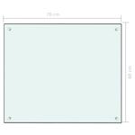 Casa si Gradina - Sanitare - Chiuveta bucatarie si accesorii - Accesorii chiuvete - Panou antistropi de bucatarie, alb, 70x60 cm, sticla securizata - Infinity.ro