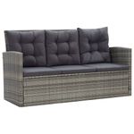 Casa si Gradina/Gradina si terasa/Mobilier exterior/Seturi mobila gradina - Set mobilier de exterior cu perne, 5 piese, gri, poliratan - Infinity.ro