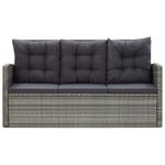 Casa si Gradina/Gradina si terasa/Mobilier exterior/Seturi mobila gradina - Set mobilier de exterior cu perne, 5 piese, gri, poliratan - Infinity.ro