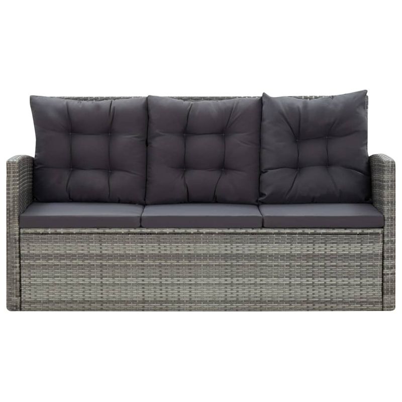 Casa si Gradina/Gradina si terasa/Mobilier exterior/Seturi mobila gradina - Set mobilier de exterior cu perne, 5 piese, gri, poliratan - Infinity.ro