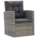 Casa si Gradina/Gradina si terasa/Mobilier exterior/Seturi mobila gradina - Set mobilier de exterior cu perne, 5 piese, gri, poliratan - Infinity.ro