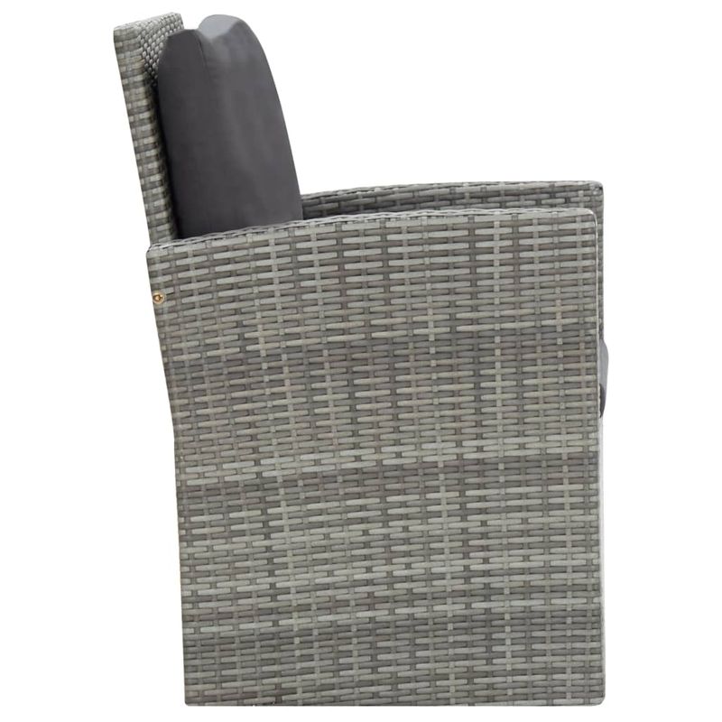 Casa si Gradina/Gradina si terasa/Mobilier exterior/Seturi mobila gradina - Set mobilier de exterior cu perne, 5 piese, gri, poliratan - Infinity.ro