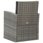 Casa si Gradina/Gradina si terasa/Mobilier exterior/Seturi mobila gradina - Set mobilier de exterior cu perne, 5 piese, gri, poliratan - Infinity.ro