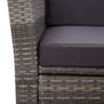 Casa si Gradina/Gradina si terasa/Mobilier exterior/Seturi mobila gradina - Set mobilier de exterior cu perne, 5 piese, gri, poliratan - Infinity.ro
