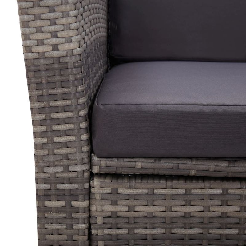 Casa si Gradina/Gradina si terasa/Mobilier exterior/Seturi mobila gradina - Set mobilier de exterior cu perne, 5 piese, gri, poliratan - Infinity.ro