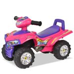 Jucarii, Copii si Bebe - Jucarii si jocuri - Jucarii de exterior - Masinute si vehicule pentru copii - ATV de plimbare pentru copii cu sunet si lumina roz si violet - Infinity.ro