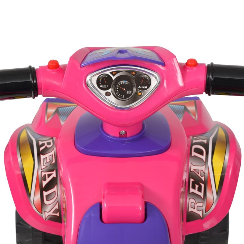 Jucarii, Copii si Bebe - Jucarii si jocuri - Jucarii de exterior - Masinute si vehicule pentru copii - ATV de plimbare pentru copii cu sunet si lumina roz si violet - Infinity.ro