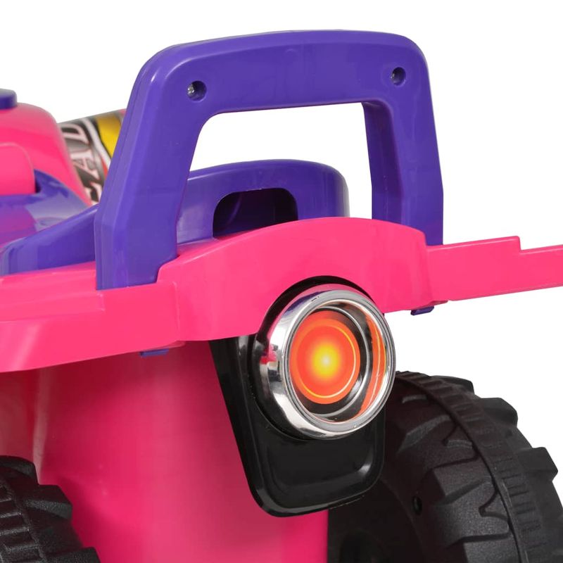 Jucarii, Copii si Bebe - Jucarii si jocuri - Jucarii de exterior - Masinute si vehicule pentru copii - ATV de plimbare pentru copii cu sunet si lumina roz si violet - Infinity.ro