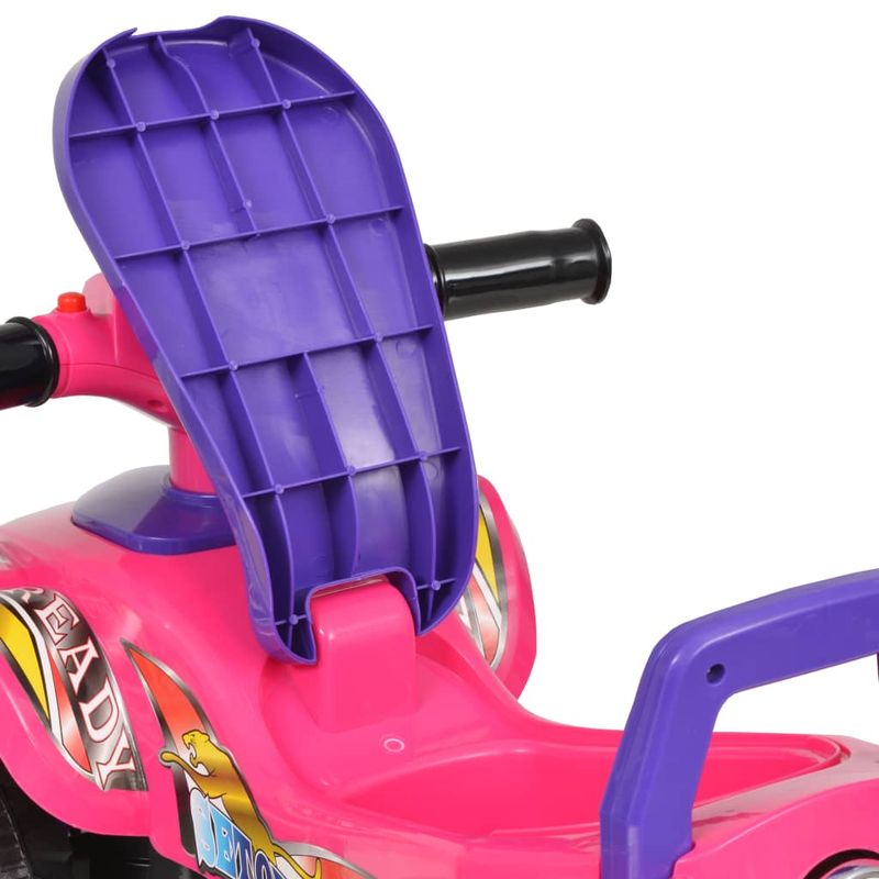 Jucarii, Copii si Bebe - Jucarii si jocuri - Jucarii de exterior - Masinute si vehicule pentru copii - ATV de plimbare pentru copii cu sunet si lumina roz si violet - Infinity.ro