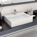 Casa si Gradina - Sanitare - Lavoar baie si accesorii - Lavoare si piedestale - Chiuveta, alb, 50x38x13 cm, conglomerat turnat mineral/marmura - Infinity.ro