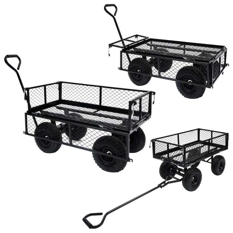 Casa si Gradina - Constructii - Depozitare, transport si protectie - Echipamente pentru transport si ridicat - Carucior manual de gradina, negru, 250 kg - Infinity.ro