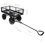 Casa si Gradina - Constructii - Depozitare, transport si protectie - Echipamente pentru transport si ridicat - Carucior manual de gradina, negru, 250 kg - Infinity.ro