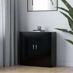 Casa si Gradina - Mobilier - Biblioteci si rafturi - Biblioteci - Biblioteca, negru, 82,5 x 30,5 x 80 cm, PAL - Infinity.ro