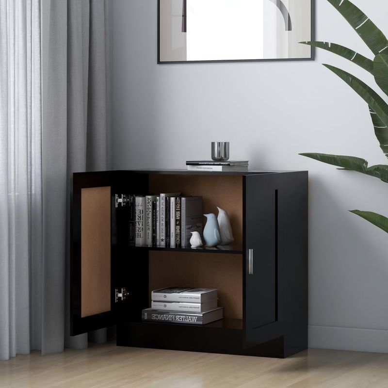 Casa si Gradina - Mobilier - Biblioteci si rafturi - Biblioteci - Biblioteca, negru, 82,5 x 30,5 x 80 cm, PAL - Infinity.ro