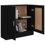 Casa si Gradina - Mobilier - Biblioteci si rafturi - Biblioteci - Biblioteca, negru, 82,5 x 30,5 x 80 cm, PAL - Infinity.ro
