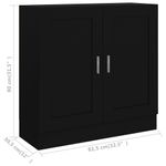 Casa si Gradina - Mobilier - Biblioteci si rafturi - Biblioteci - Biblioteca, negru, 82,5 x 30,5 x 80 cm, PAL - Infinity.ro