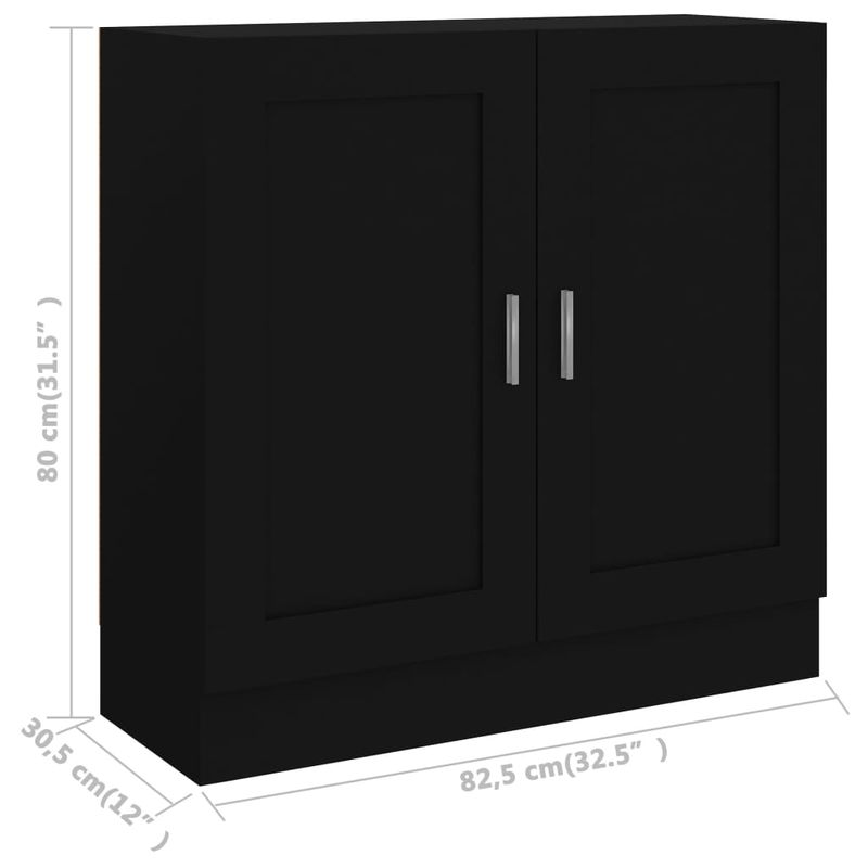 Casa si Gradina - Mobilier - Biblioteci si rafturi - Biblioteci - Biblioteca, negru, 82,5 x 30,5 x 80 cm, PAL - Infinity.ro