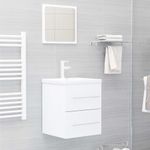 Casa si Gradina - Mobilier - Mobilier baie - Comode baie - Dulap pentru chiuveta, alb, 41x38,5x48 cm, PAL - Infinity.ro