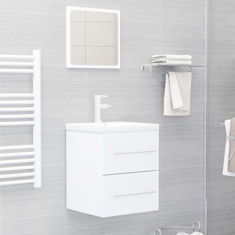 Casa si Gradina - Mobilier - Mobilier baie - Comode baie - Dulap pentru chiuveta, alb, 41x38,5x48 cm, PAL - Infinity.ro