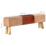 Casa si Gradina - Mobilier - Canapele si coltare - Banchete - Banca Bok gimnastica maro 160 cm piele naturala/lemn acacia, maro deschis - Infinity.ro