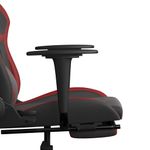 Casa si Gradina - Mobilier - Scaune si fotolii - Scaune - Scaun de gaming masaj/suport picioare negru/rosu vin piele eco - Infinity.ro