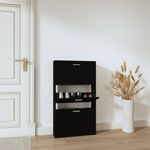 Casa si Gradina - Mobilier - Organizare si depozitare - Organizator incaltaminte - Pantofar, negru, 59x17x108 cm, lemn compozit - Infinity.ro