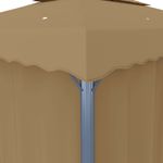 Casa si Gradina - Gradina si terasa - Umbrele si pavilioane - Pavilioane - Pavilion cu perdea, gri taupe, 4x3 m, aluminiu - Infinity.ro
