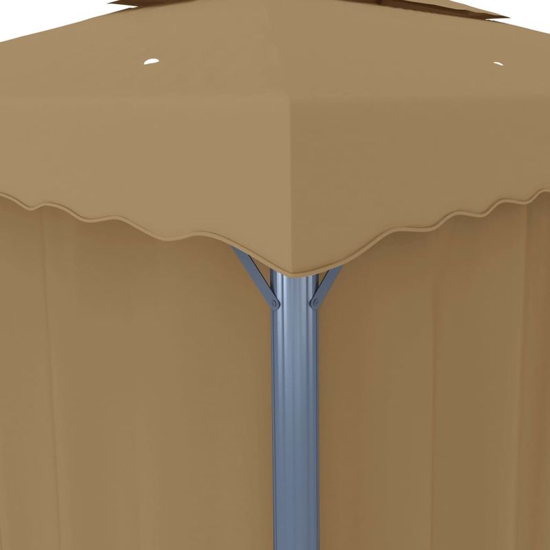Casa si Gradina - Gradina si terasa - Umbrele si pavilioane - Pavilioane - Pavilion cu perdea, gri taupe, 4x3 m, aluminiu - Infinity.ro