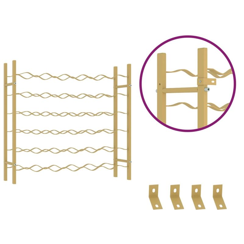 Casa si Gradina - Bucatarie si vesela - Accesorii bar - Carafe si decantoare - Suport sticle de vin pentru 36 sticle, auriu,metal - Infinity.ro