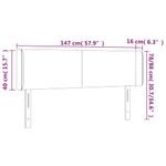 Casa si Gradina - Mobilier - Paturi si accesorii - Accesorii paturi - Tablie de pat cu LED, alb, 147x16x78/88 cm, piele ecologica - Infinity.ro