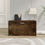 Casa si Gradina - Mobilier - Organizare si depozitare - Organizator incaltaminte - Banca pentru pantofi stejar fumuriu 80x24x45 cm lemn prelucrat - Infinity.ro
