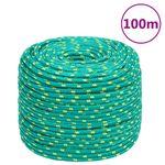 Casa si Gradina - Constructii - Feronerie si accesorii - Sfoara si lanturi - Franghie de barca, verde, 6 mm, 100 m, polipropilena - Infinity.ro