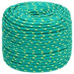 Casa si Gradina - Constructii - Feronerie si accesorii - Sfoara si lanturi - Franghie de barca, verde, 6 mm, 100 m, polipropilena - Infinity.ro