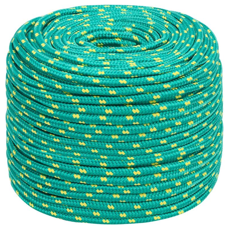 Casa si Gradina - Constructii - Feronerie si accesorii - Sfoara si lanturi - Franghie de barca, verde, 6 mm, 100 m, polipropilena - Infinity.ro
