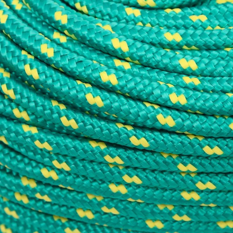 Casa si Gradina - Constructii - Feronerie si accesorii - Sfoara si lanturi - Franghie de barca, verde, 6 mm, 100 m, polipropilena - Infinity.ro