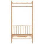 Casa si Gradina - Gradina si terasa - Mobilier exterior - Bancute de gradina - Banca de gradina cu pergola, 116 cm, bambus - Infinity.ro