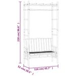 Casa si Gradina - Gradina si terasa - Mobilier exterior - Bancute de gradina - Banca de gradina cu pergola, 116 cm, bambus - Infinity.ro