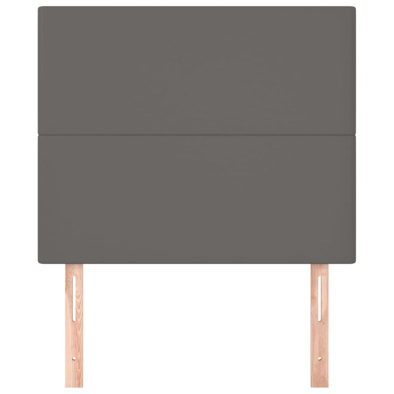 Casa si Gradina - Mobilier - Paturi si accesorii - Accesorii paturi - Tablii de pat, 2 buc, gri, 90x5x78/88 cm, piele ecologica - Infinity.ro