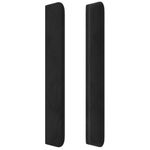 Casa si Gradina - Mobilier - Paturi si accesorii - Accesorii paturi - Tablie de pat cu aripioare, negru, 163x16x118/128 cm, catifea - Infinity.ro