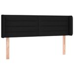 Casa si Gradina - Mobilier - Paturi si accesorii - Accesorii paturi - Tablie de pat cu LED, negru, 147x16x78/88 cm, textil - Infinity.ro