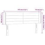 Casa si Gradina - Mobilier - Paturi si accesorii - Accesorii paturi - Tablie de pat cu LED, negru, 147x16x78/88 cm, textil - Infinity.ro
