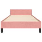 Casa si Gradina - Mobilier - Paturi si accesorii - Paturi - Cadru de pat cu tablie, roz, 90x190 cm, catifea - Infinity.ro