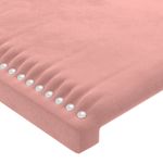 Casa si Gradina - Mobilier - Paturi si accesorii - Paturi - Cadru de pat cu tablie, roz, 90x190 cm, catifea - Infinity.ro