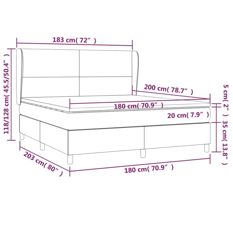 Casa si Gradina - Mobilier - Paturi si accesorii - Paturi - Pat box spring cu saltea, negru, 180x200 cm, catifea - Infinity.ro