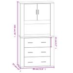 Casa si Gradina - Mobilier - Comode si corpuri - Corpuri bucatarie - Dulap inalt, alb extralucios, lemn compozit - Infinity.ro